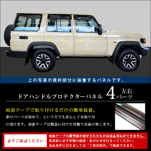 トヨタ ランドクルーザー70 GDJ系 ドアハンドルプロテクターパネル