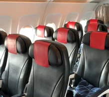 Air France Airbus A319の評価を含むシートマップ。