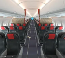 Air France Airbus A319の評価を含むシートマップ。