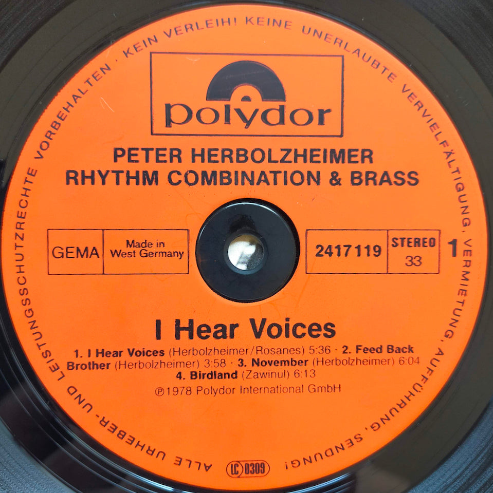 Peter Herbolzheimer Rhythm Combination & Brass – I Hear Voices (LP