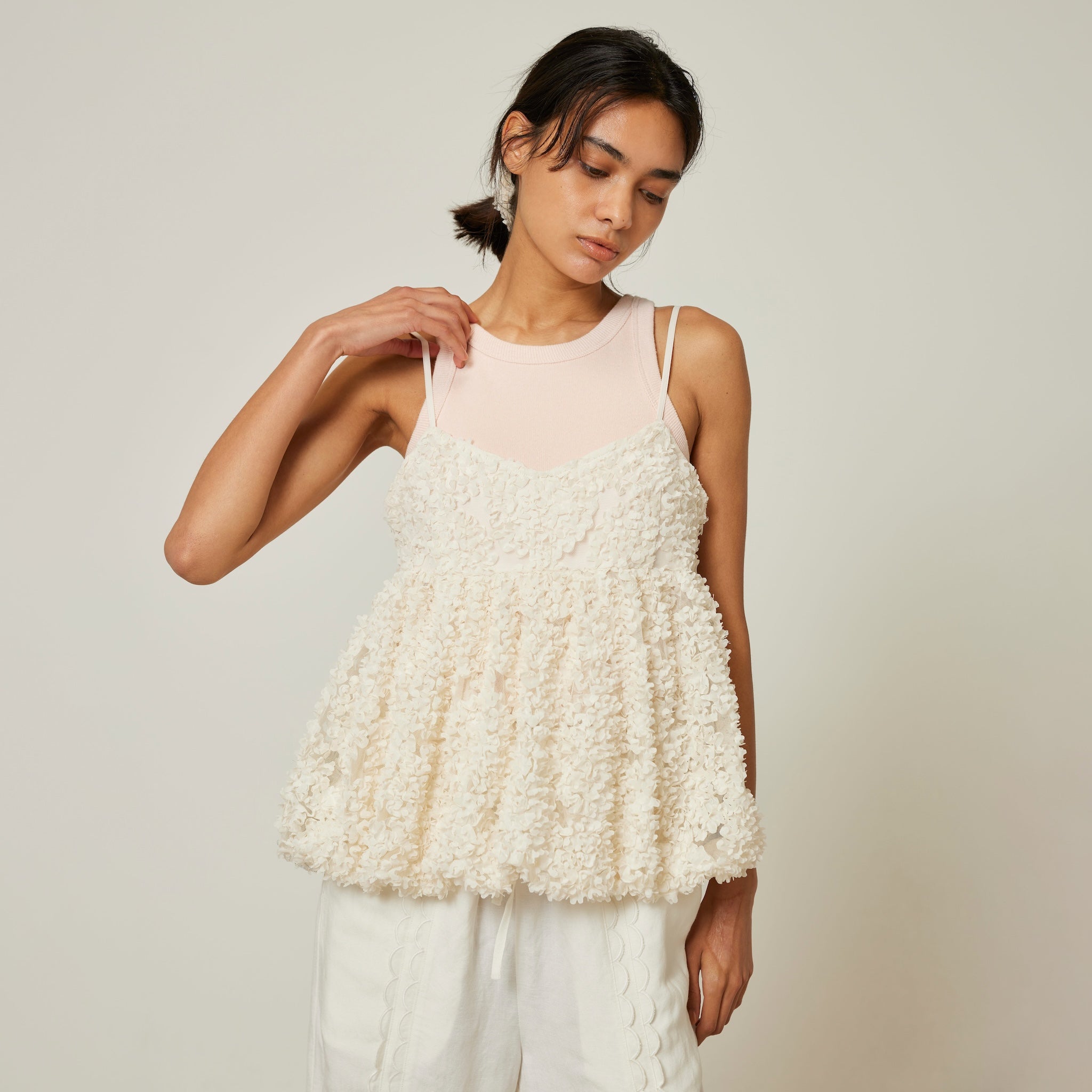 Petal Tulleペプラムキャミソール