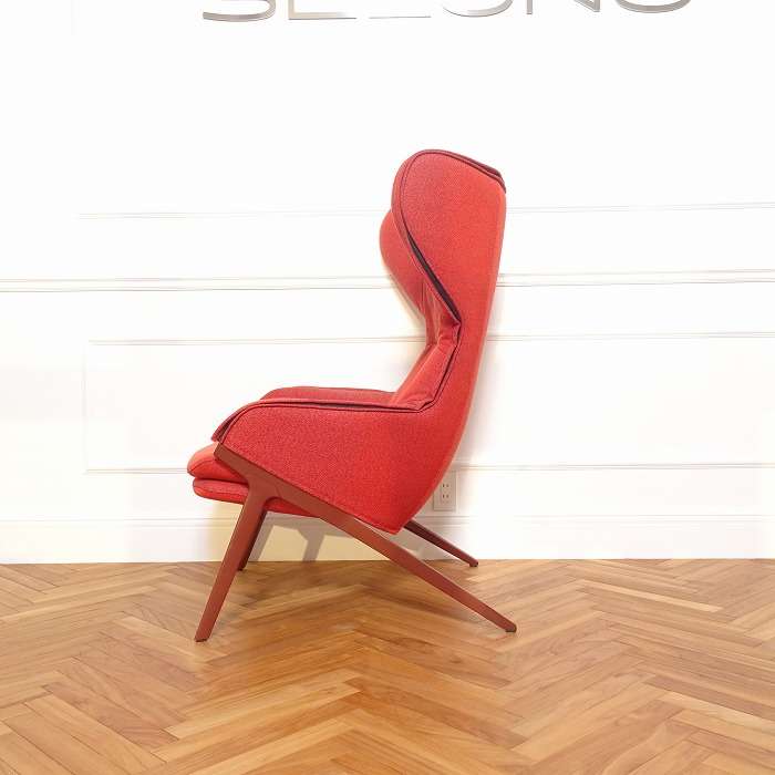 Cassina カッシーナ 395 P22 ラウンジチェア & フットレスト 赤系