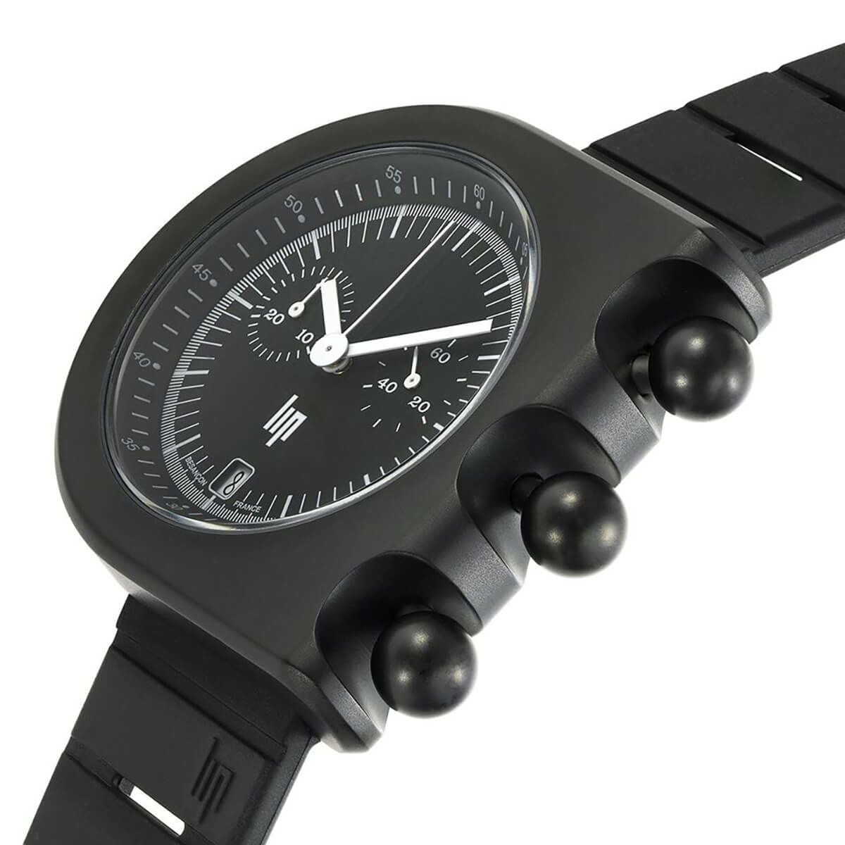 LIP / リップ マッハ 2000 クロノグラフ ブラック ラバーベルト メンズ