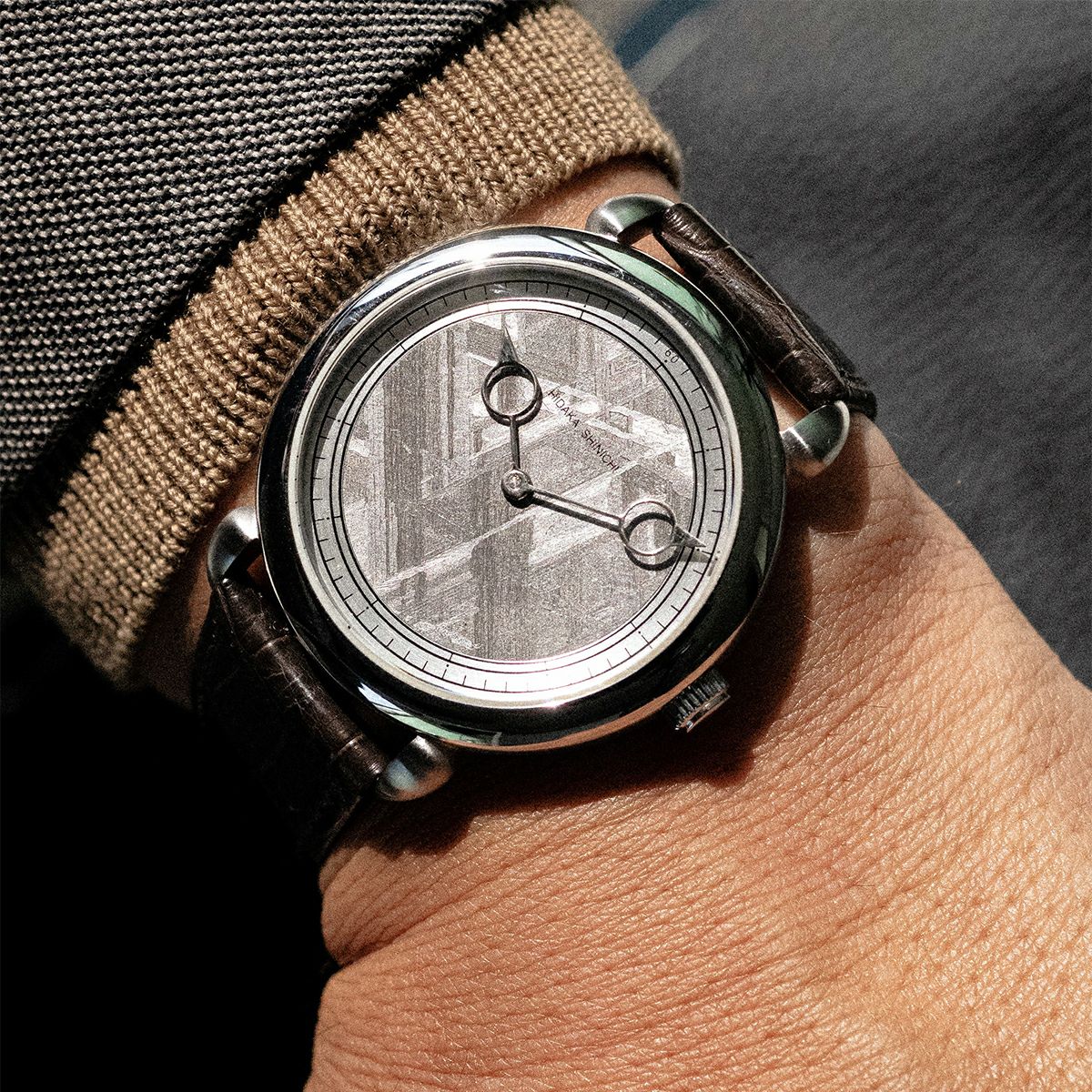 月詠 by 松下庵クロコダイルレザーストラップ メンズ腕時計 | H°M'S