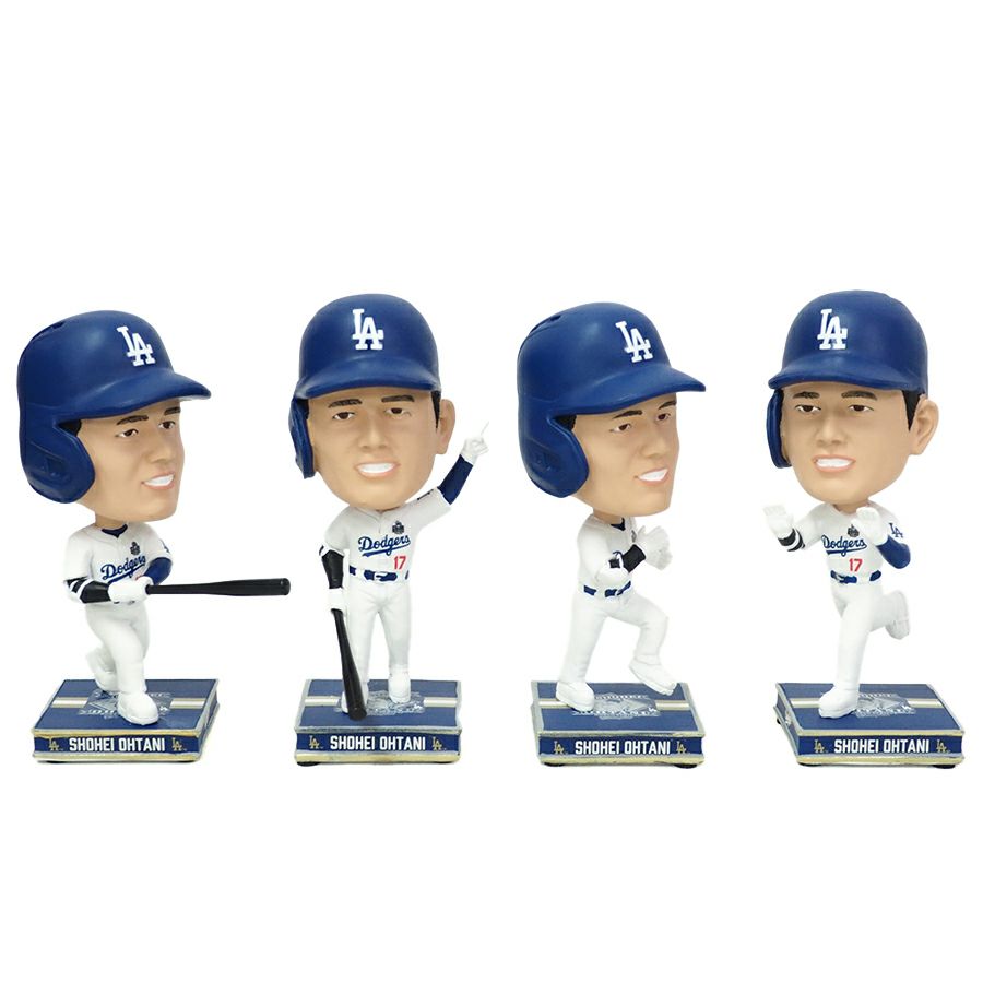 MLB 大谷翔平 ドジャース ミニボブルヘッド 【4体セット】ワールド