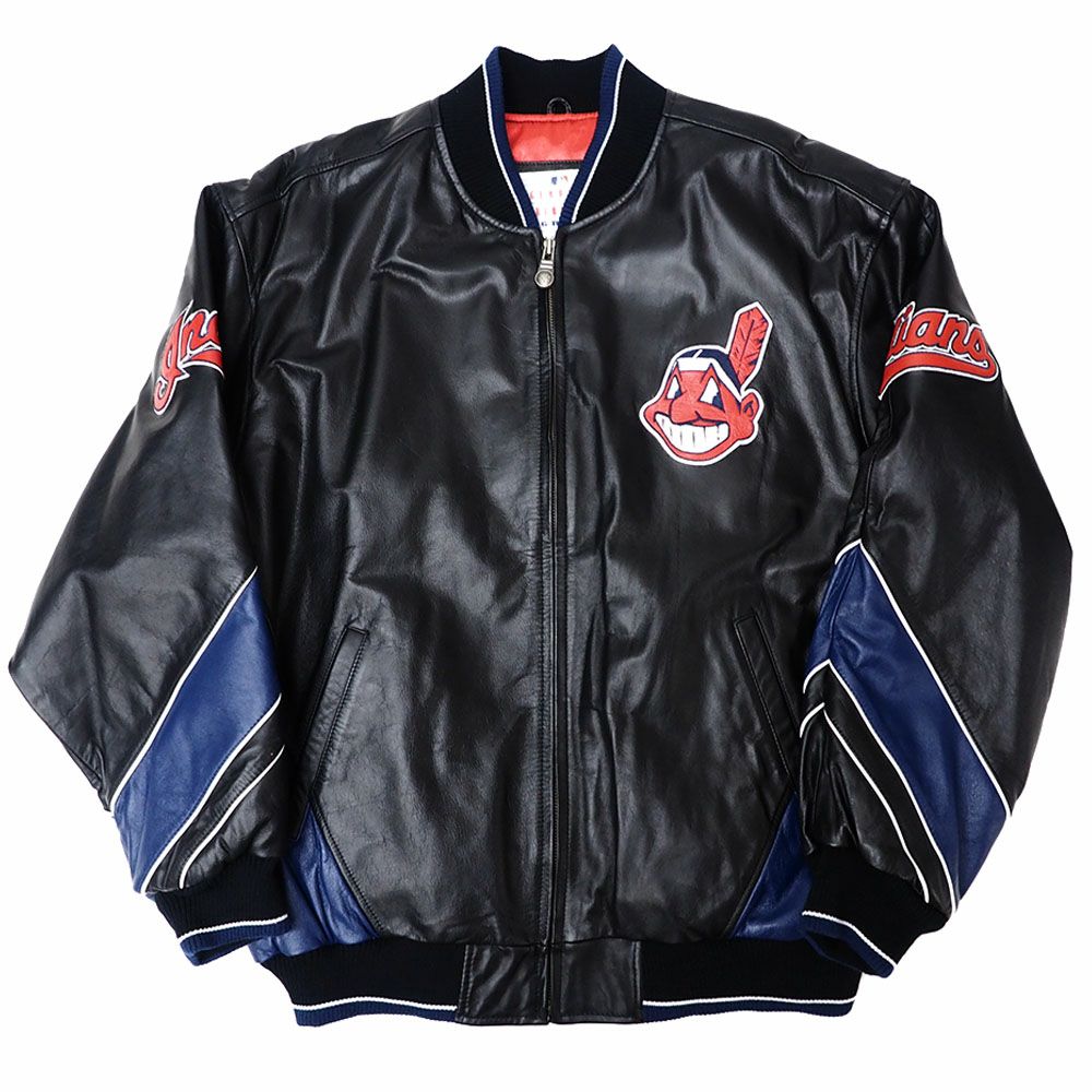 MLB インディアンス ジャケット レザー スタジャン アウター G-III