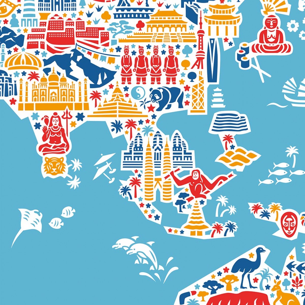 Vianina Weltkarte Poster 100 x 70 | selekkt.com