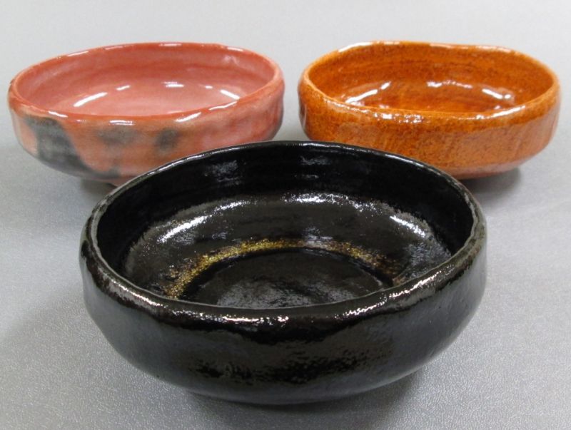 通販販売【茶道具】 馬盥茶碗 黒楽 or 赤楽 or 飴釉 *佐々木松楽* 平