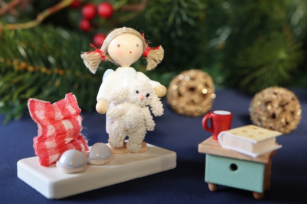 壁掛け 聖誕 緑(スタンド付) – ドイツ・ザイフェンの木のおもちゃ seiffen