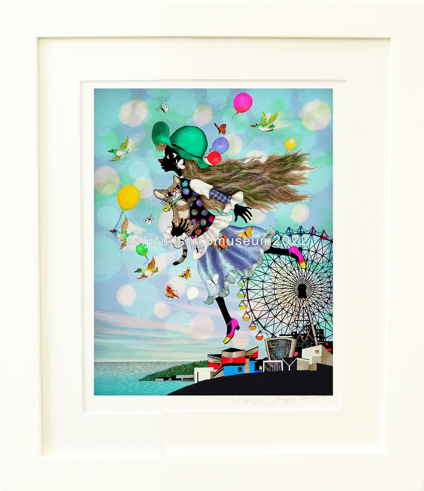 空とぶ楽園」FSM-119,118 ジクレー版画 – 藤城清治とラビの玉手箱