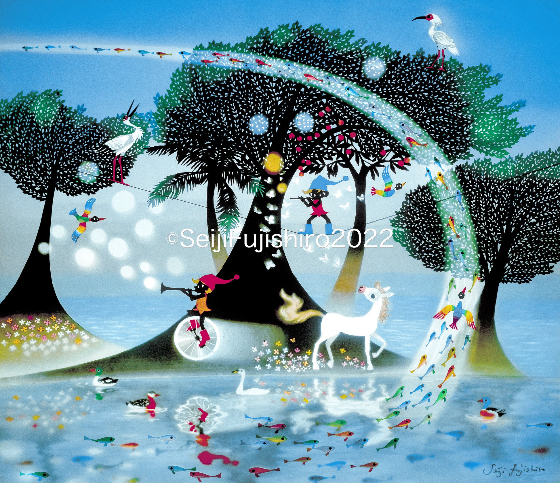 生きるよろこび」FSM-81,89 ジクレー版画 – 藤城清治とラビの玉手箱