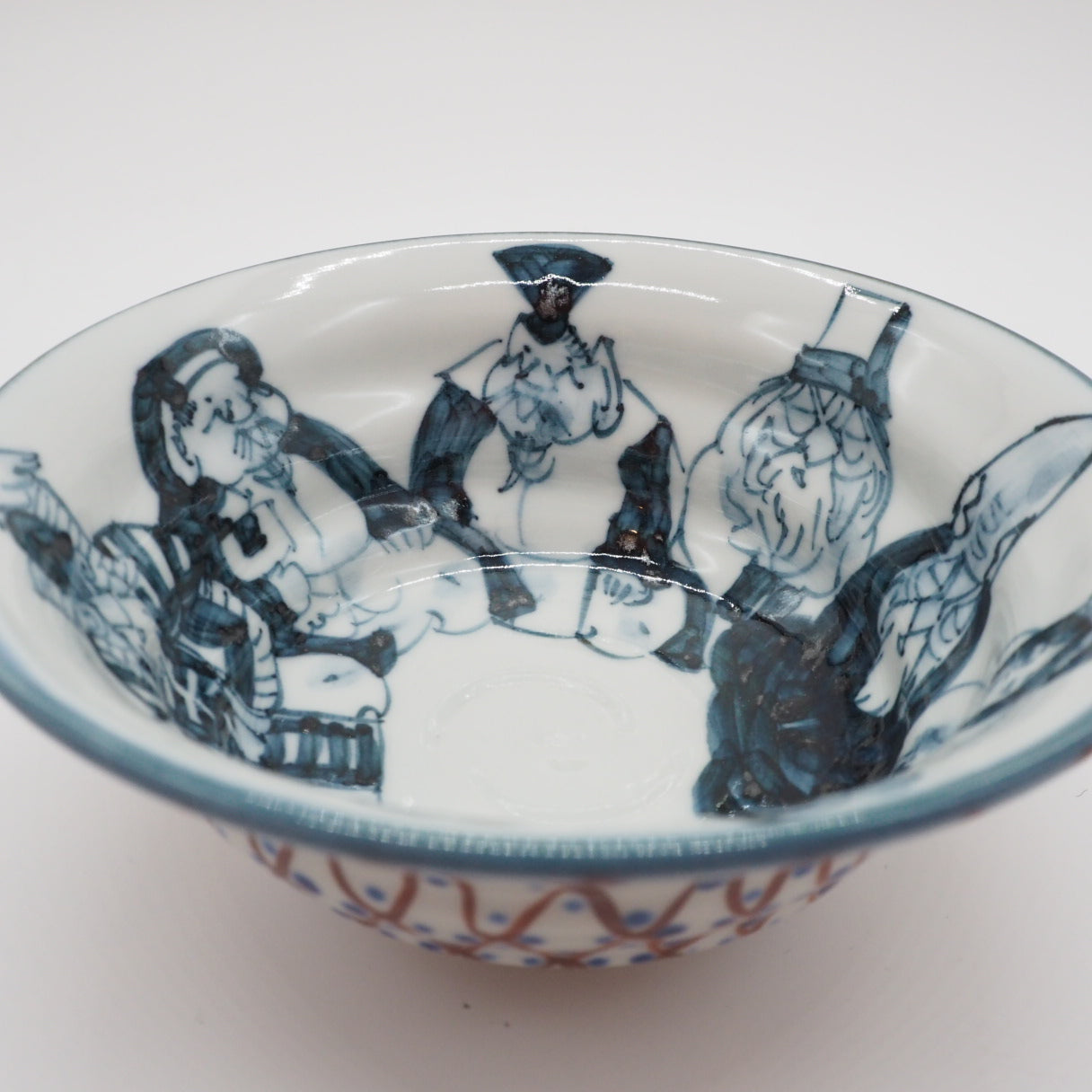 京焼・清水焼 村田幸之介(六齋窯) 七福神あみ茶漬(ご飯茶碗) – SEIKADO