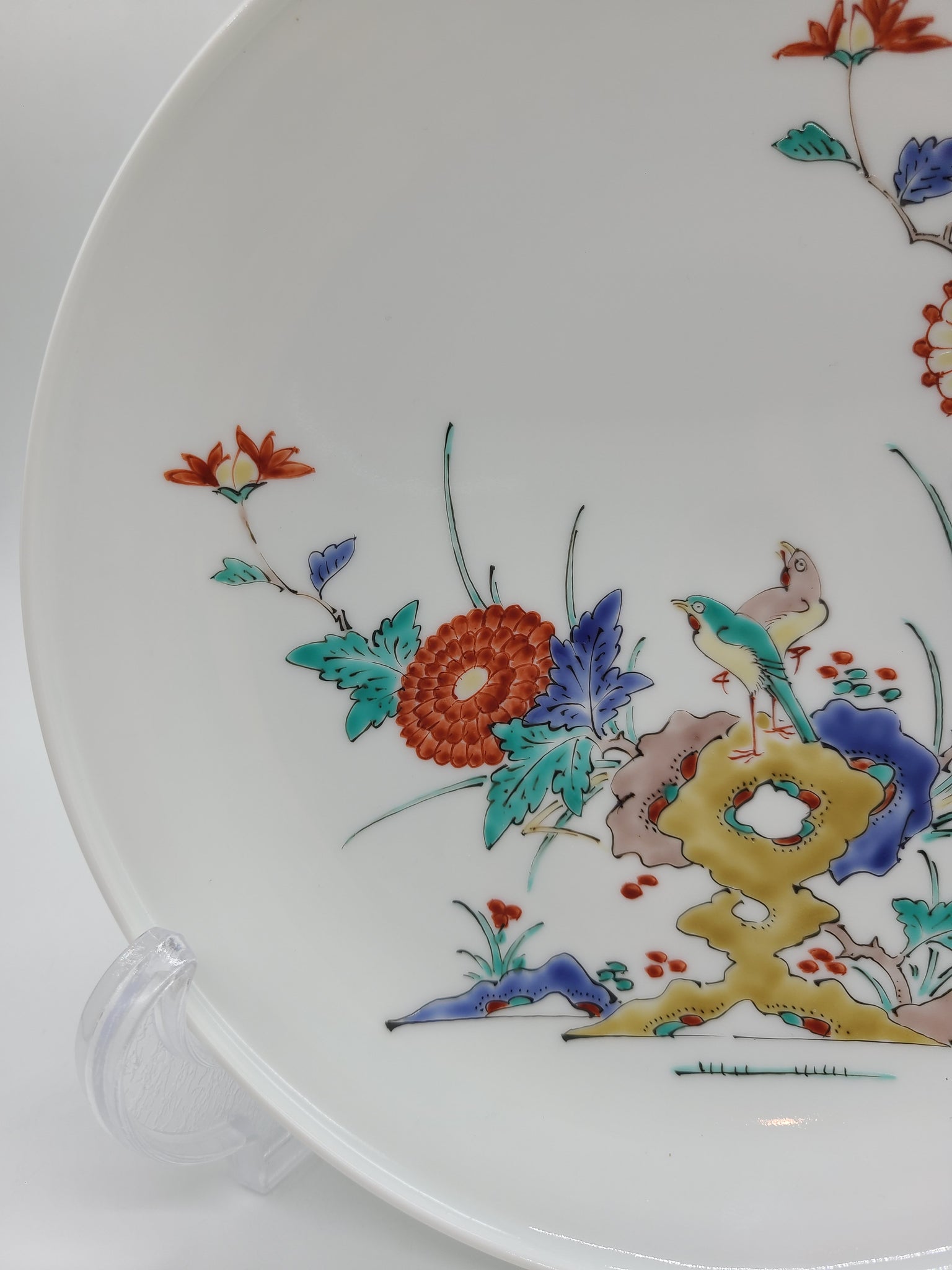 有田焼 十四代柿右衛門窯 錦牡丹鳥文額皿 – SEIKADO