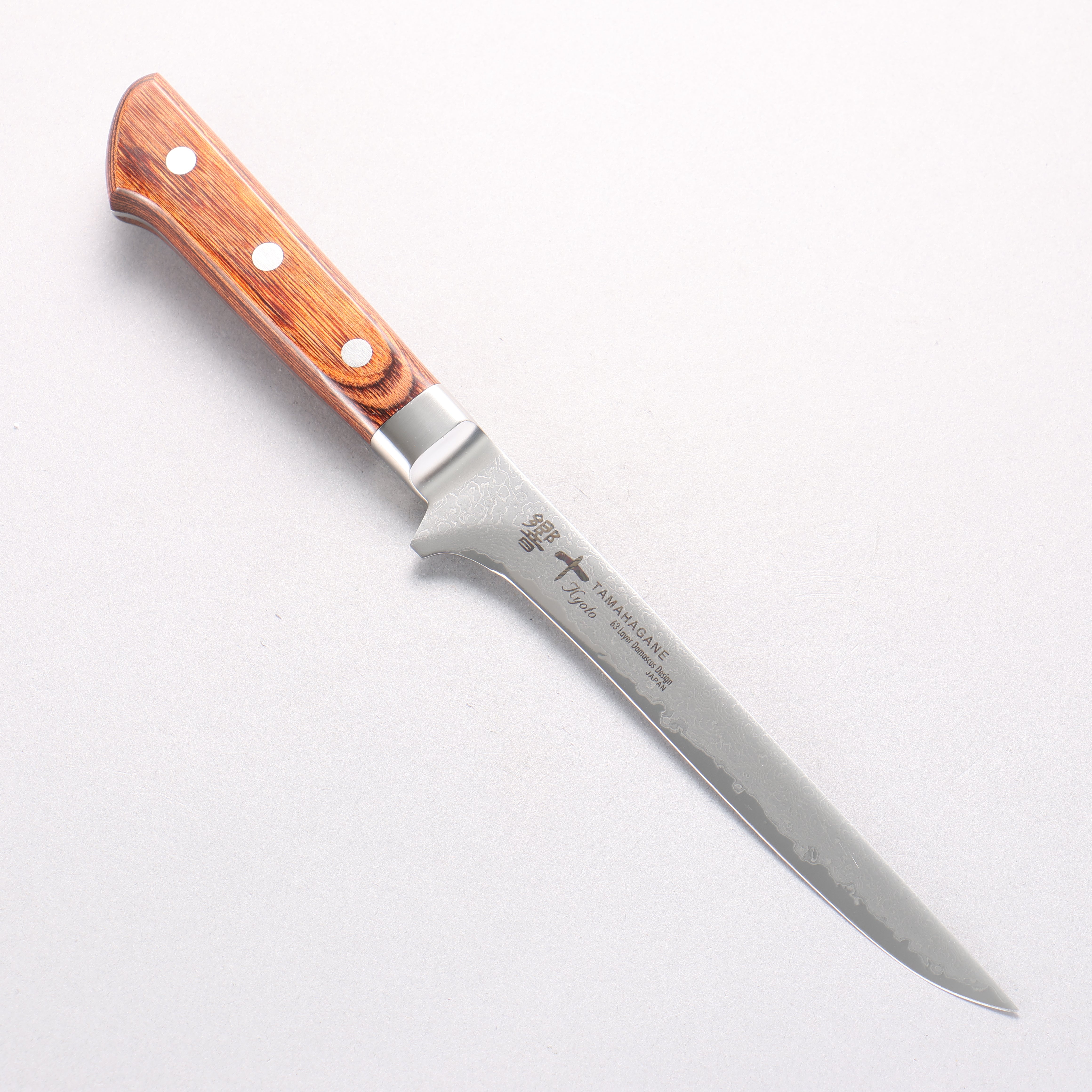 玉鋼 響十 63層 ダマスカス ボーニングナイフ 160mm KP-1119 – 清助