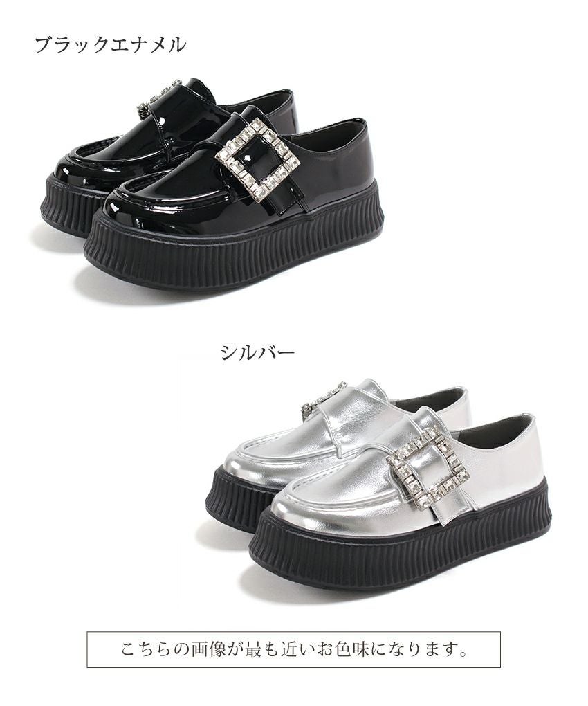 ビジューモチーフ厚底スリッポンローファー△返品不可 | SESTO(セスト