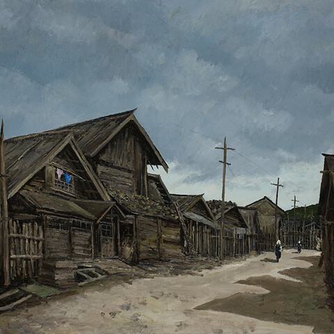 空模様と民家 | 向井潤吉アトリエ館 | 世田谷美術館 SETAGAYA ART MUSEUM