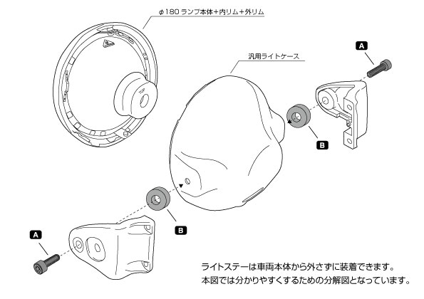 φ200ライト→φ180ライトコンバージョンキット / MARCHAL JAPAN