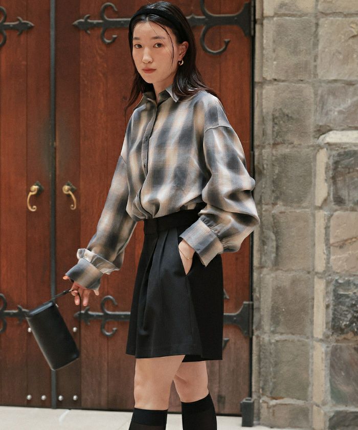 マルチウェイチェックオーバーシャツ | titivate