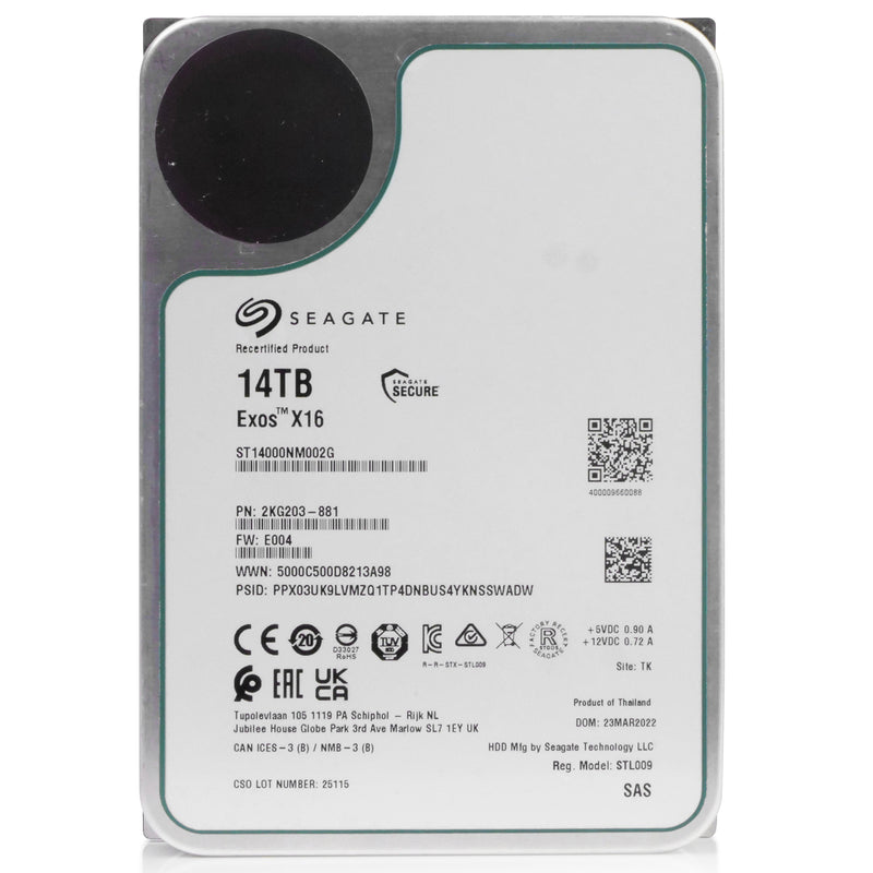 Seagate Exos X16 ST14000NM002G 14TB SAS 3.5