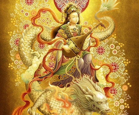 開運絵画 生命の木 龍神様 インフィニティ 眼 天界の花 昇龍 金箔 開運