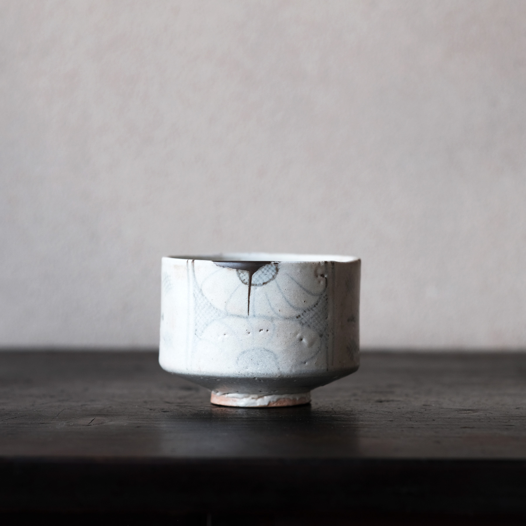 金継ぎ用 古伊万里白磁菊型猪口 江戸時代 金継ぎ用 古伊万里