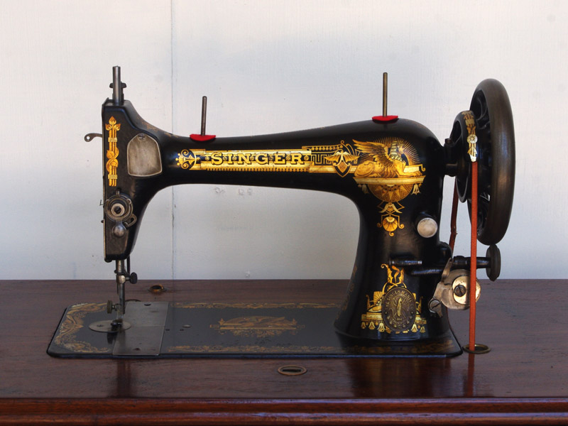 No.436 SINGER 27K 豪華真鍮 アンティーク足踏みミシン：アンティーク