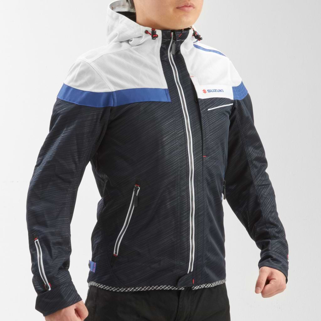 SUZUKI×KUSHITANI コラボ フルメッシュパーカージャケット【イエロー