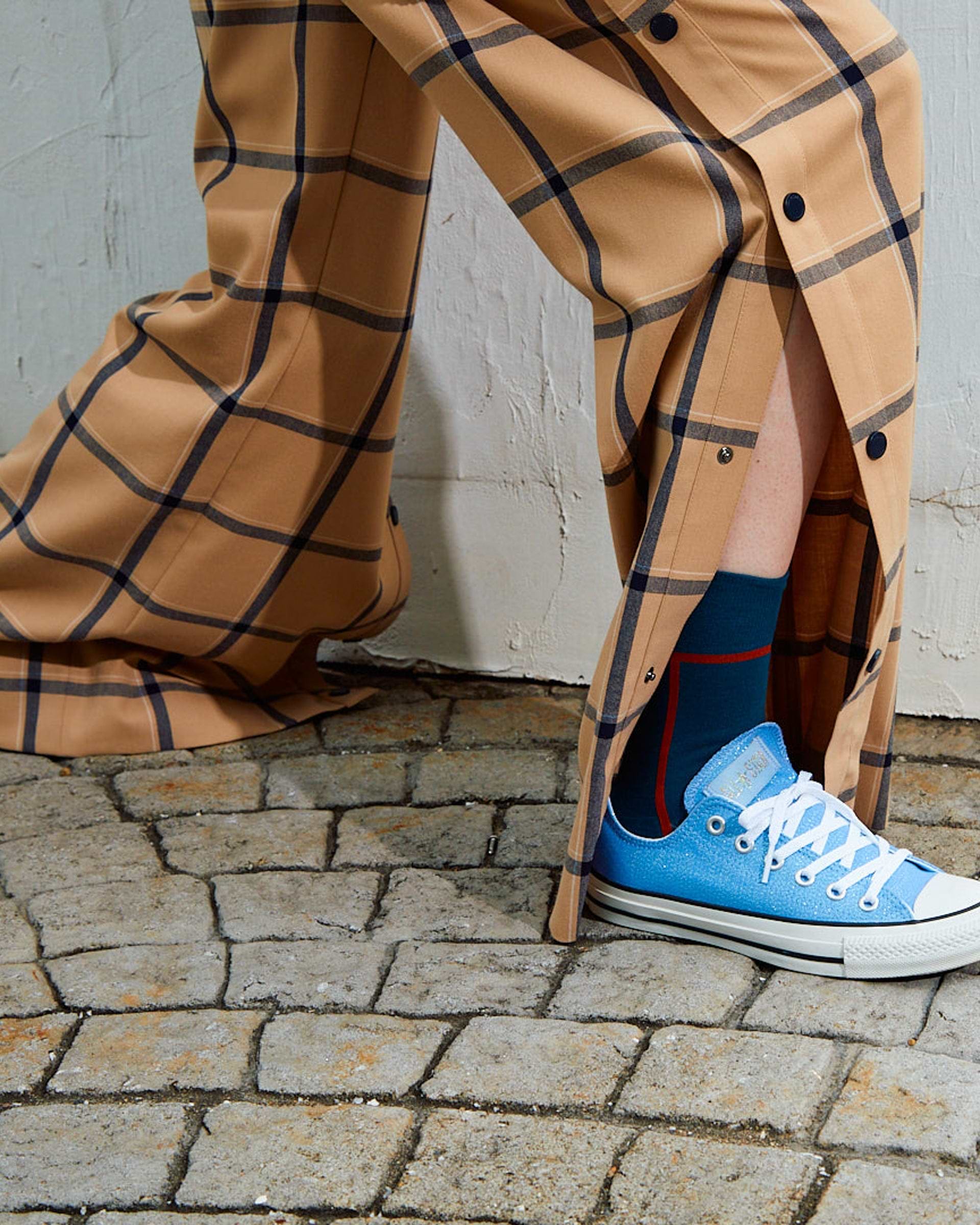 CHICSTOCKS】ライン（ディープブルー×テラコッタ） – ファッション