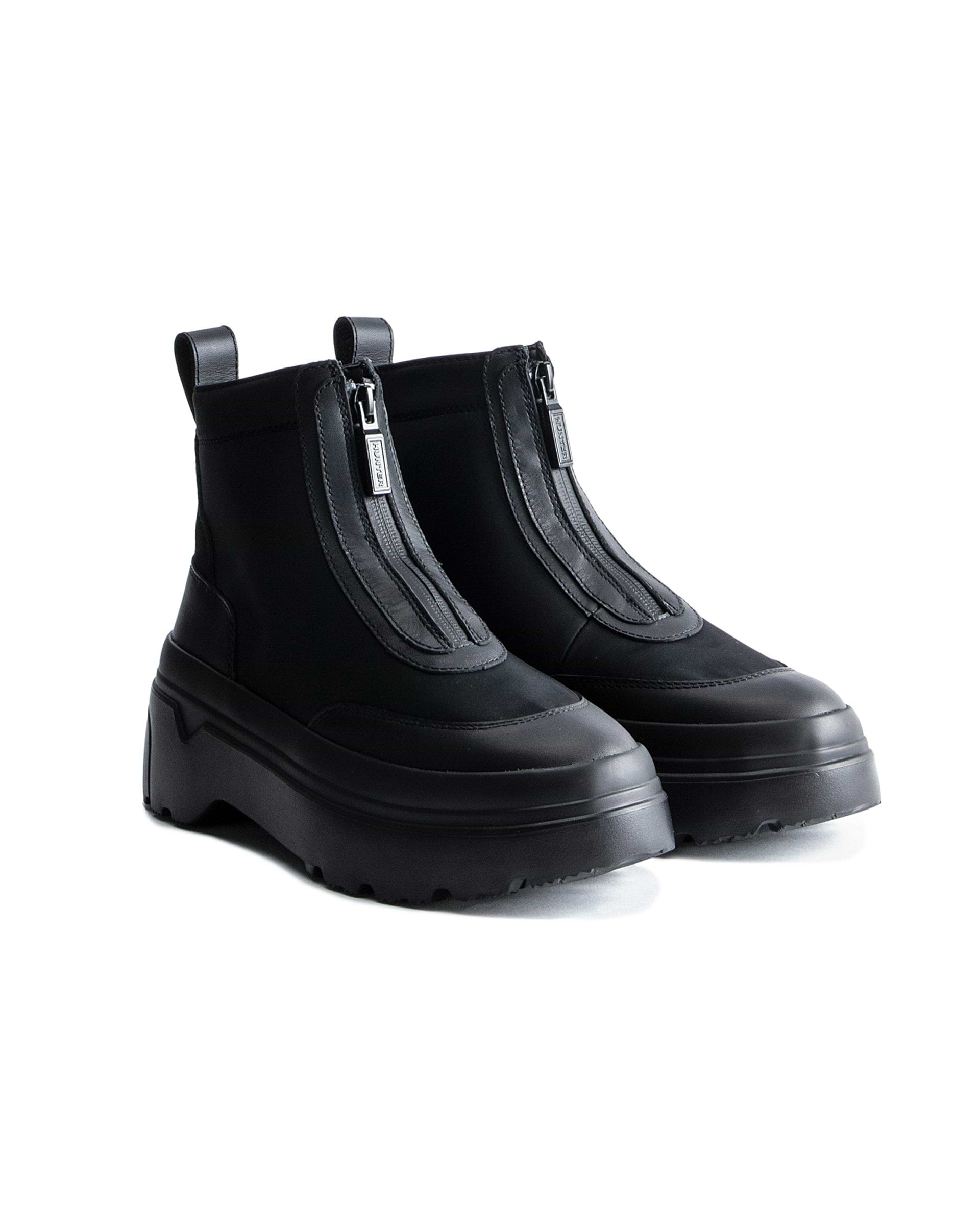 HUNTER】エクスプローラーアンクルジップフラットフォームブーツ