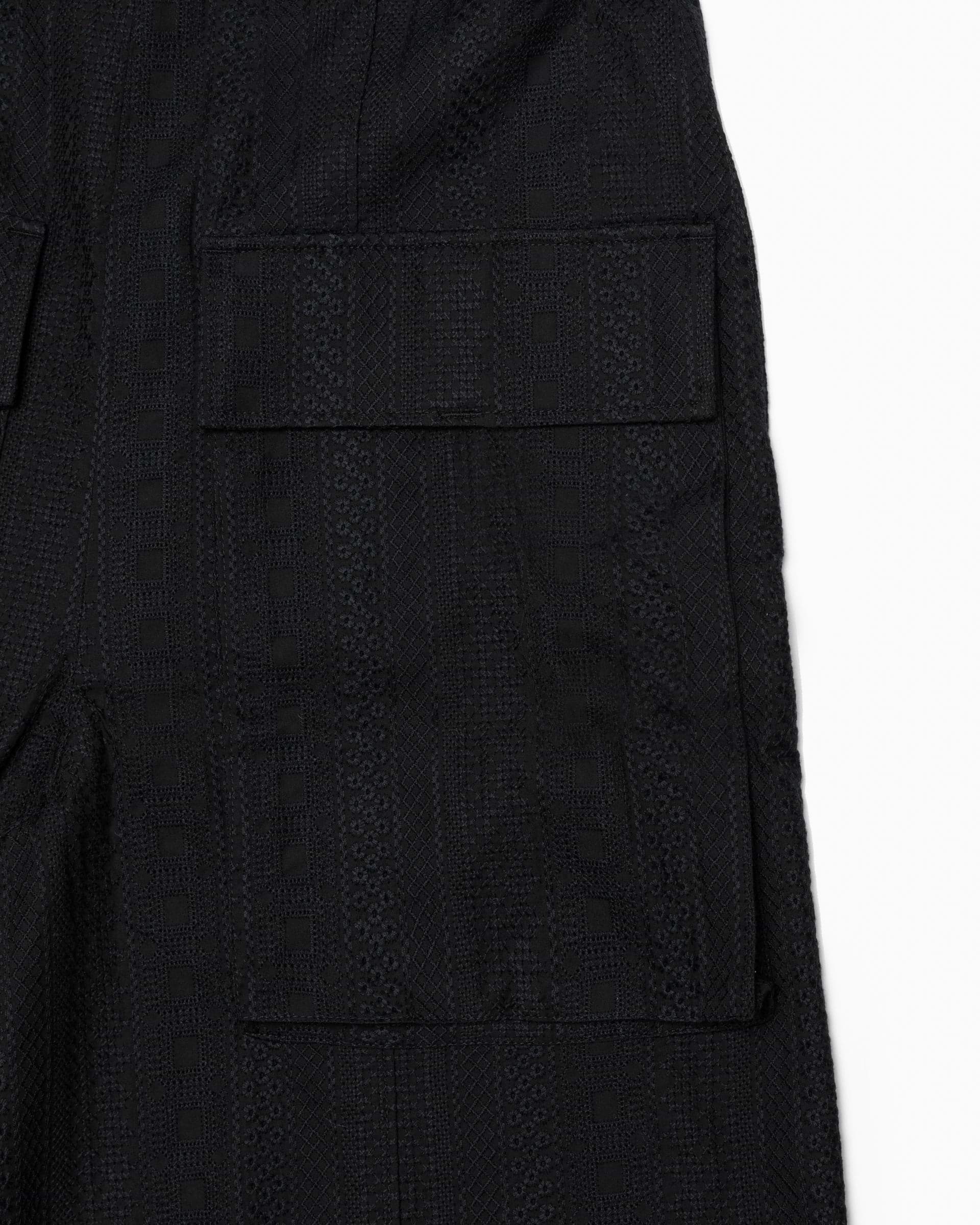 SEEALL】ミニマルオールインワン ブラック | 日本製 刺繍生地 | F