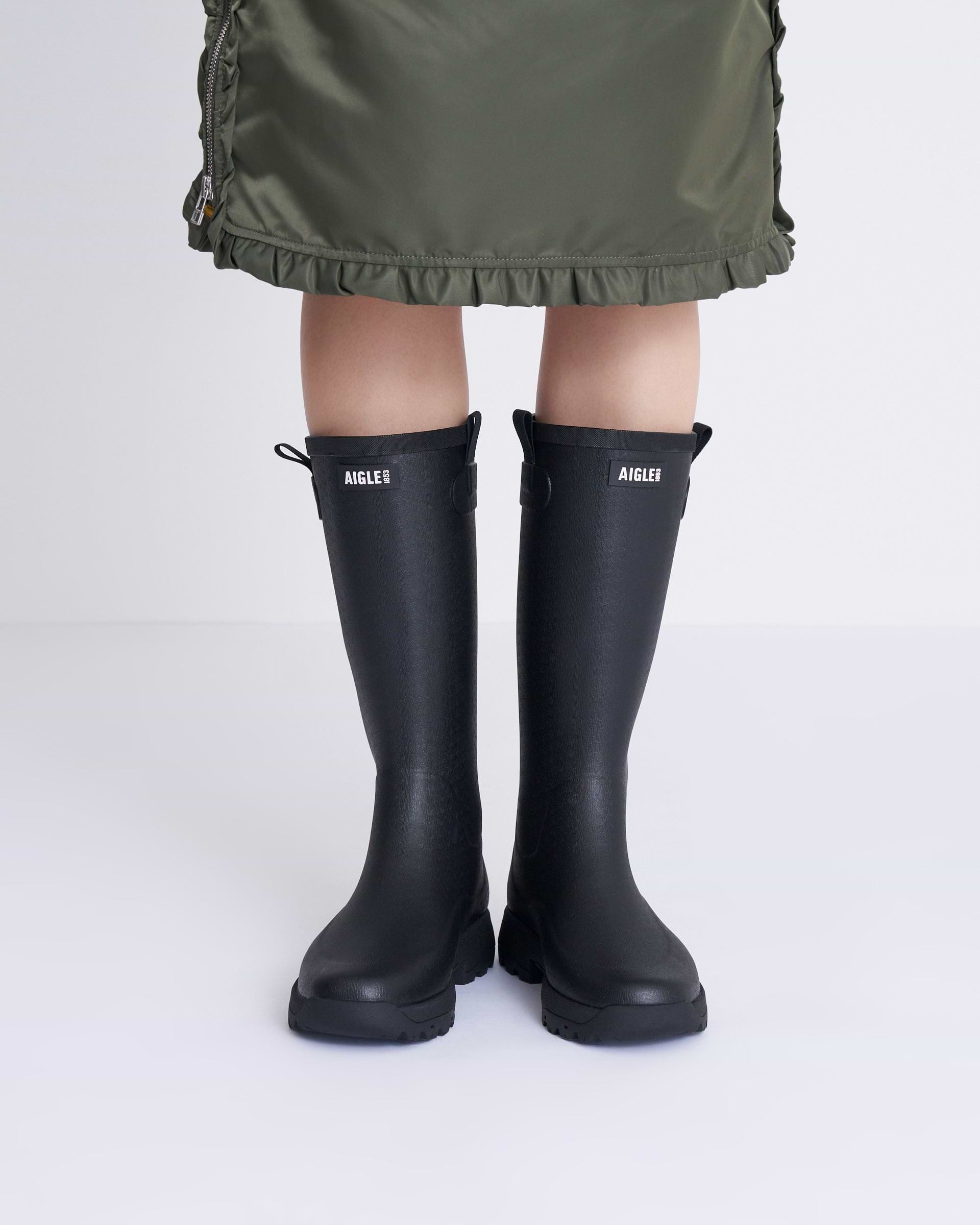 AIGLE】アリアハイラバーブーツ ブラック | 海外製 ラバーブーツ | F