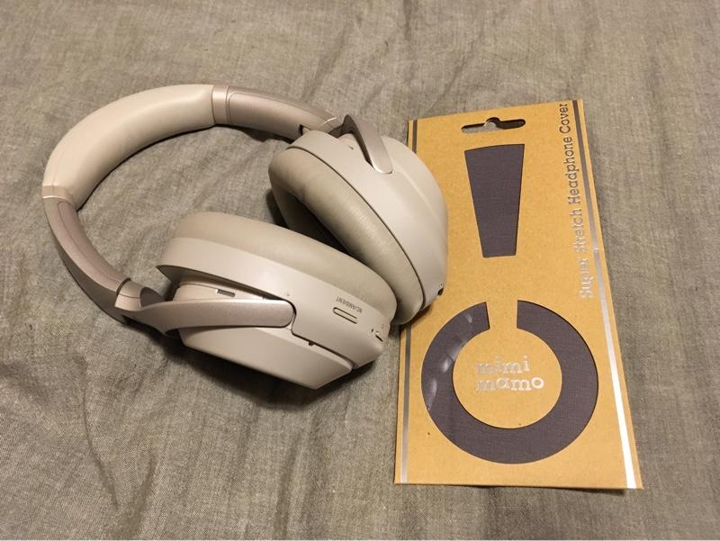 ソニー WH-1000XM3 に mimimamo スーパーストレッチヘッドホンカバー L