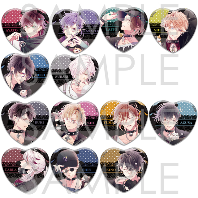 大神晃牙 あんスタ ラメキラハート 缶バッジ マルイ ハート缶バッジ