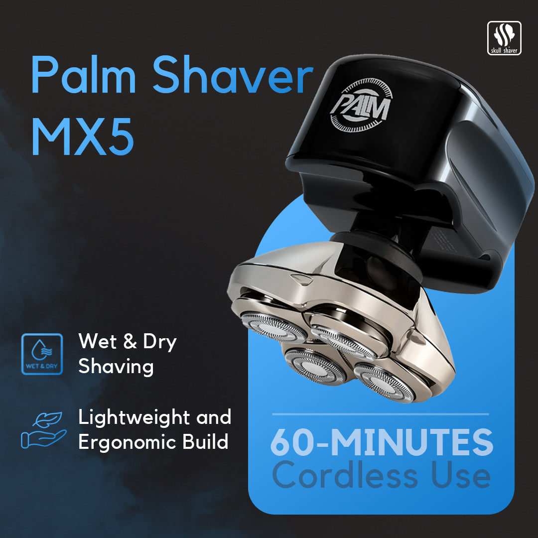 Palm MX5 shaver | Fast, ergonomic grooming for head & face | Upgraded