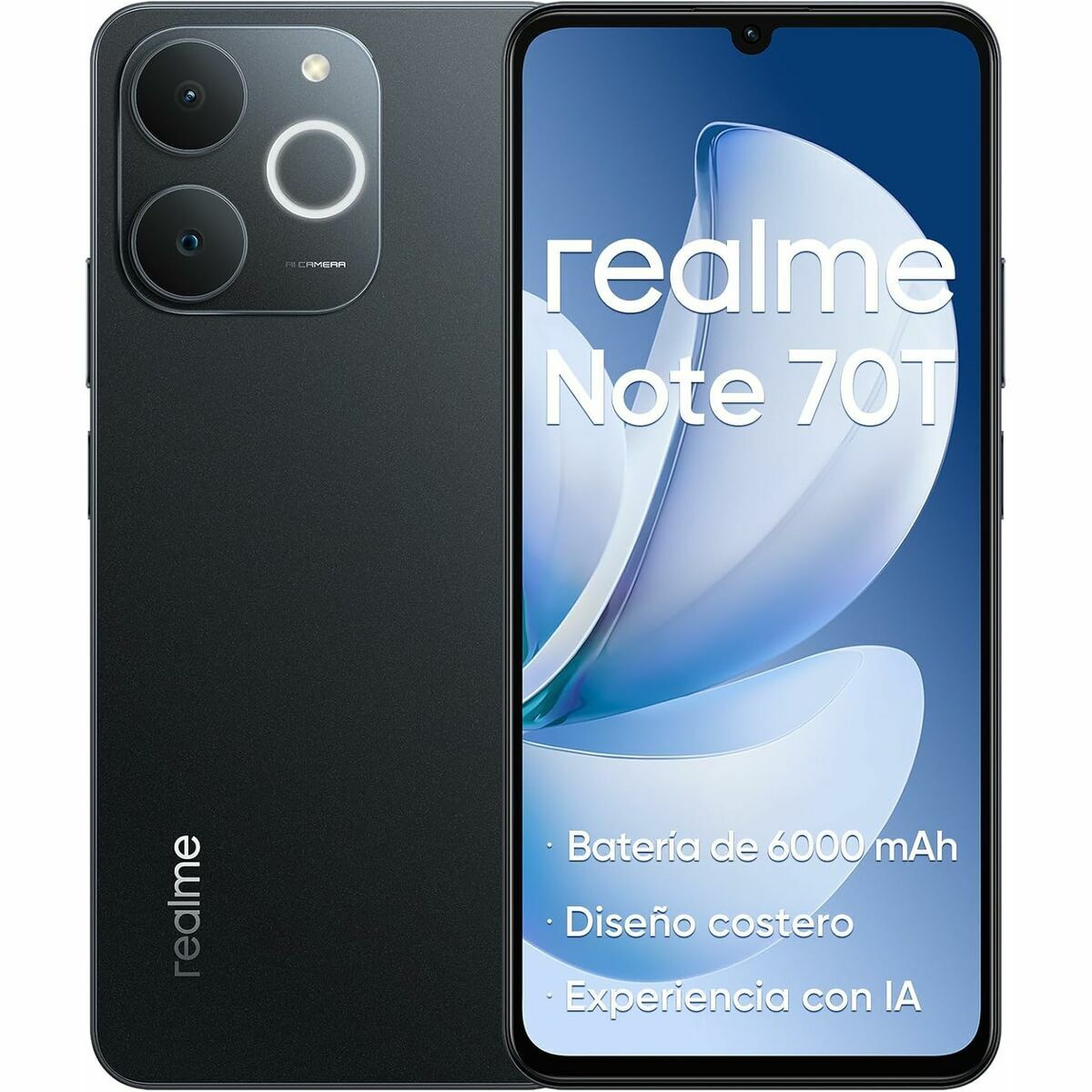 Smartphone Realme NOTE 70T 4 GB RAM 256 GB 6,74' Unisoc Black