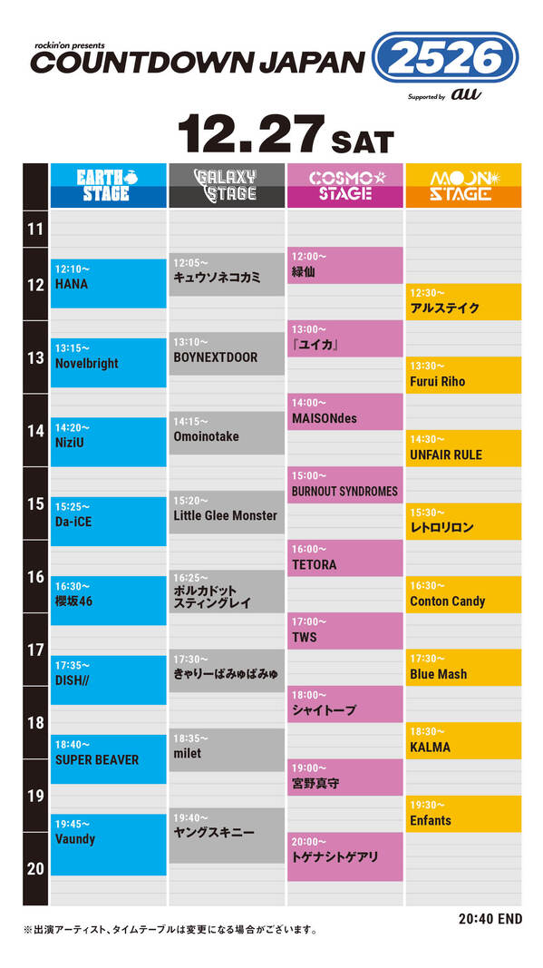 COUNTDOWN JAPAN 25/26