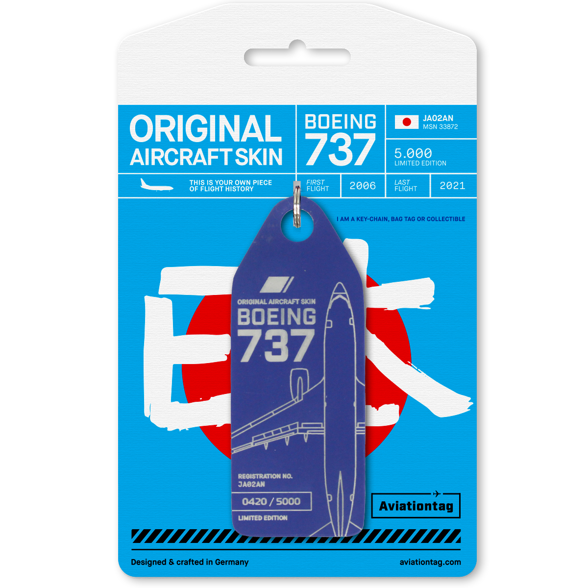 MIXカラーのみ！】AVIATIONTAG B737 JA02AN ANA アビエーションタグ