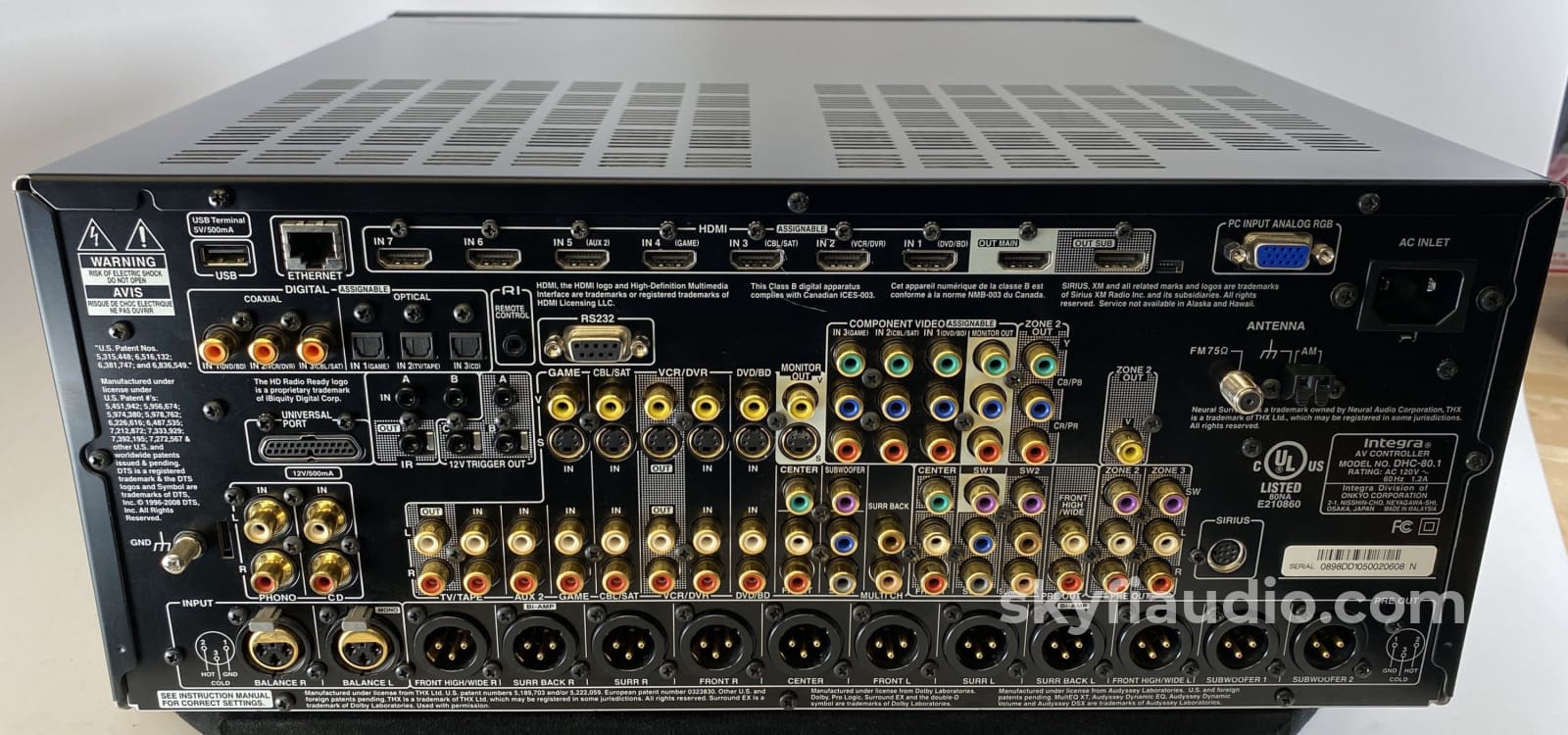 Integra DHC-80.1 Home Theater Processor - THX Ultra2 Plus and 9.2 Surr