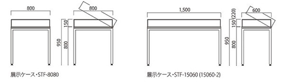 スタンド式展示ケースフラットタイプ(TAKIYA)｜ガラスショーケースなら