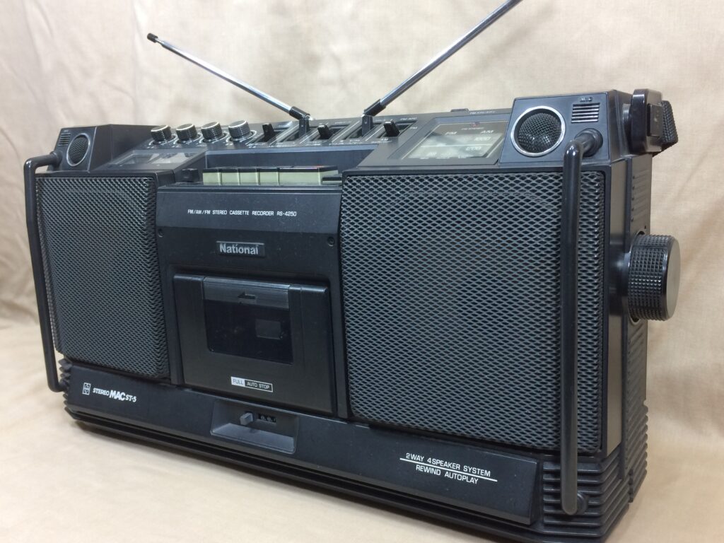 ナショナルラジカセRS-4350 希少カセット動作する MAC ST-7 ナショナル