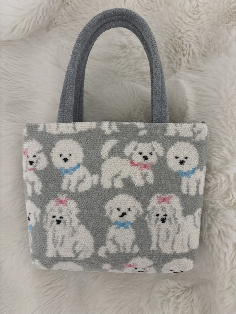 モフモフワンチャン バッグ L/MWC-257369（WEB限定）(ペールブルー