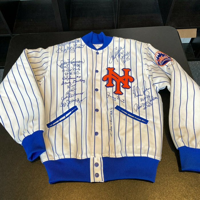 Stunning 1969 NY Mets W.S. Champs Team Signed Jacket Nolan Ryan