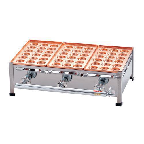 AKS 銅たこ焼機 18穴 Bタイプ 3連 13A 1-1004-0204 – 業務用食器の食器プロ