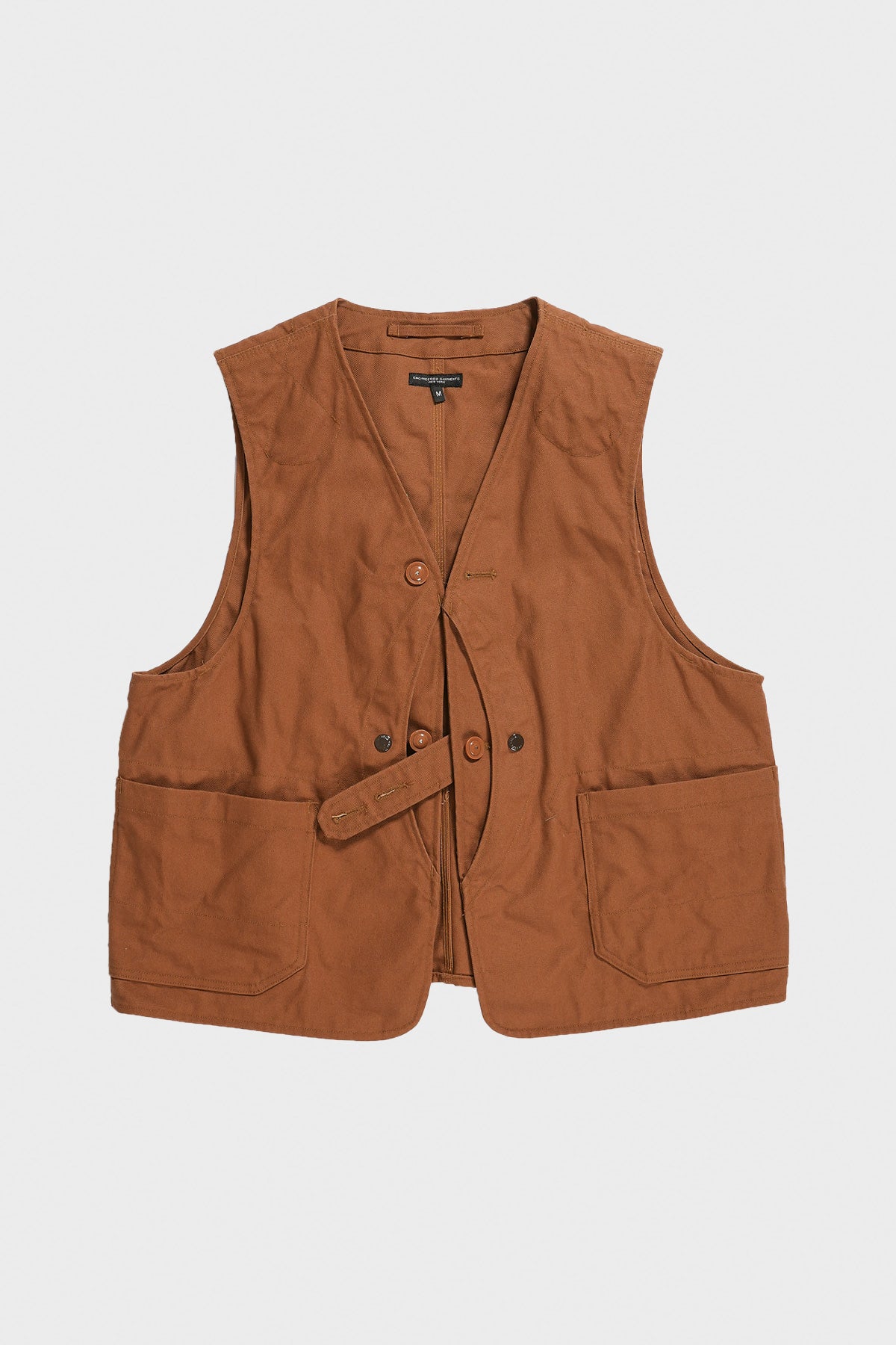Engineered Garments Upland Vest | Brown 12oz Duck Canvas | Canoe Club