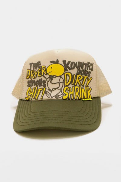 Kapital KOUNTRY DIRTY SHRINK Truck Cap | Ecru/Olive | Canoe Club