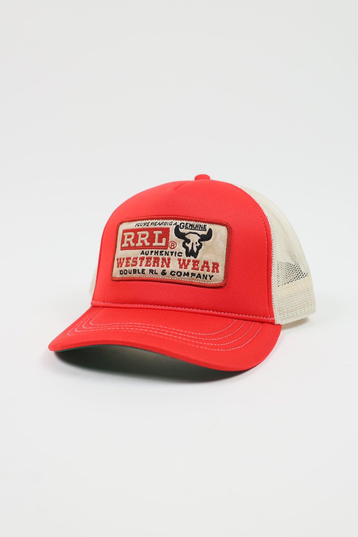 RRL Logo-Patch Foam Trucker Cap | Red | Canoe Club