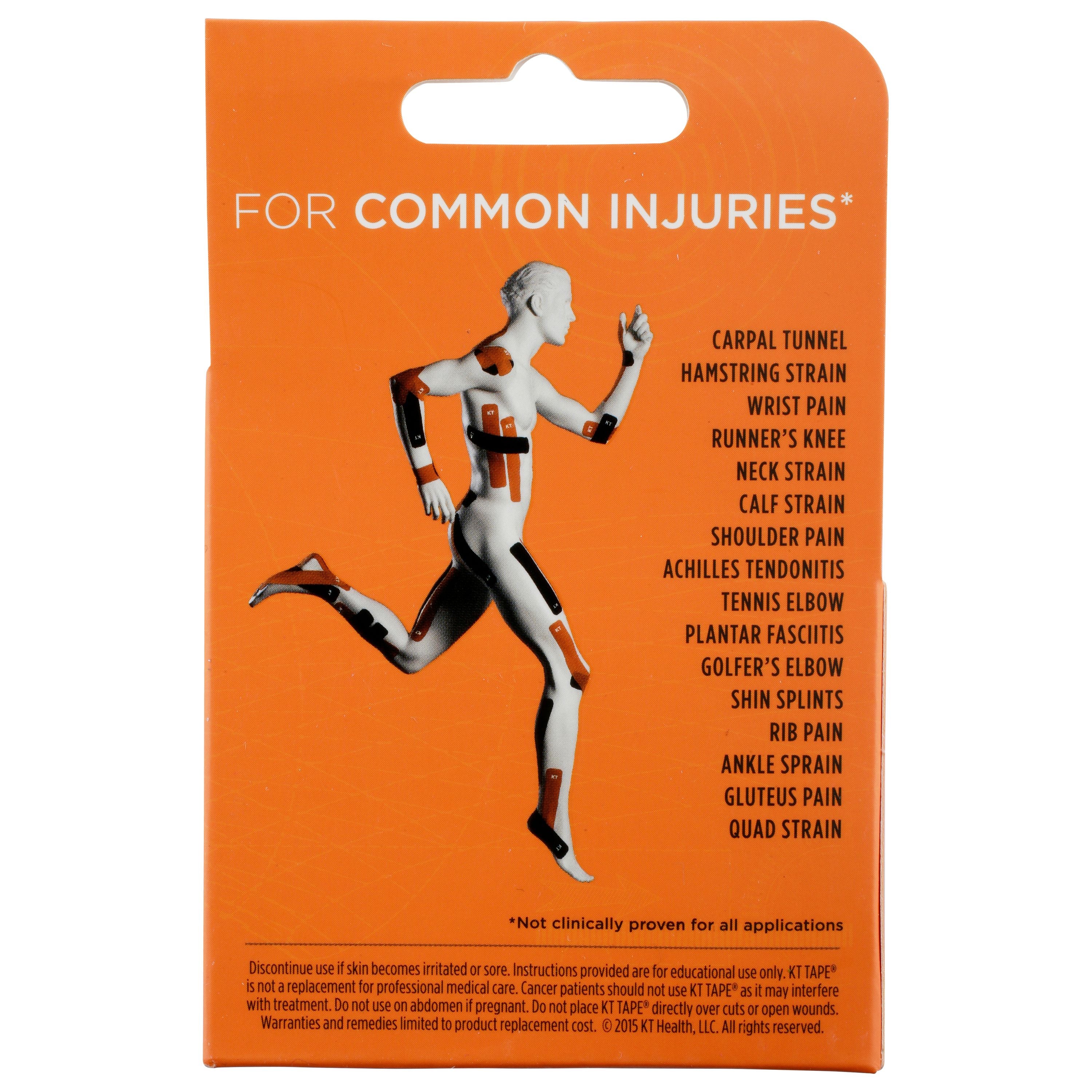 KT Tape Pro Sports Tape Precut Strips - Jet Black - 20 Count – ShopCGX