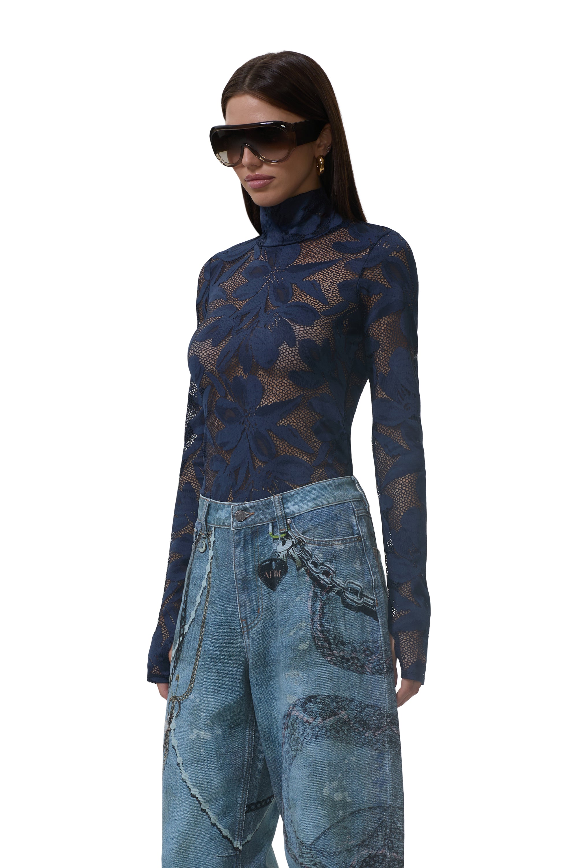 Zadie Crochet Lace Top - Black Iris – AFRM