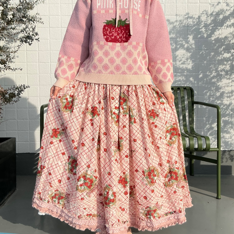 苺モチーフジャガードニット*〜【電話注文可】 | ピンクハウス