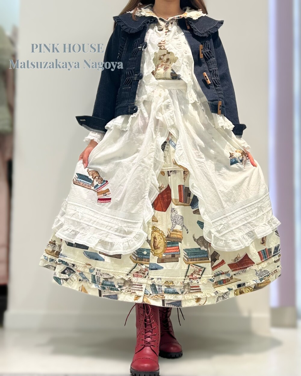 書斎の猫たちプリント*〜 | ピンクハウス | 松坂屋名古屋店公式 SHOP BLOG